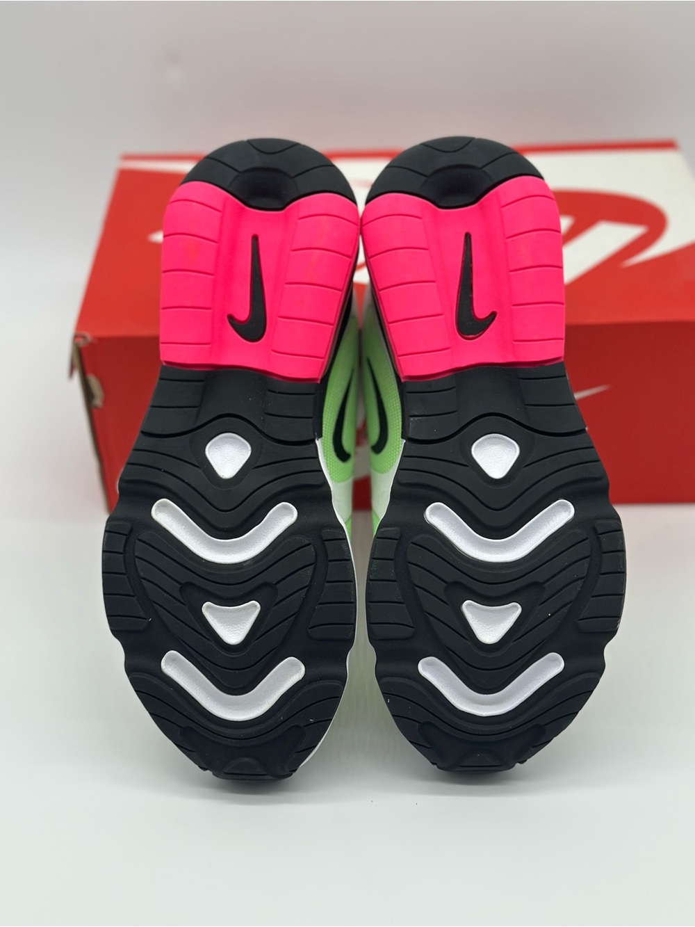 Nike Women’s Sneakers White Lime Green Hot Pink Black - Picture 7 of 10